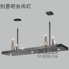 復(fù)古創(chuàng)意LED吧臺燭臺吊燈美式鄉(xiāng)村長方形設(shè)計師吊燈